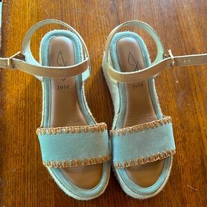 Never worn joie wedge sandals